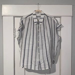 Madewell Short Sleeved Striped Button Down